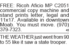 FREE: Ricoh Aficio MP C2051 commercial copy machine and stand prints letter, legal and 11x17  Available in downtown M   