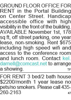 GROUND FLOOR OFFICE FOR RENT in the Portal Building on Center Street  Handicap accessible office with high visibility   