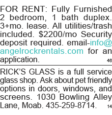 FOR RENT: Fully Furnished 2 bedroom, 1 bath duplex  3+mo  lease  All utilities trash included   2200 mo Security depo   