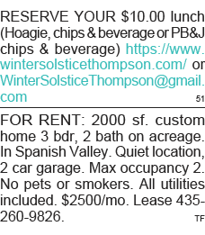 RESERVE YOUR  10 00 lunch (Hoagie, chips & beverage or PB&J chips & beverage) https:  www wintersolsticethompson com    