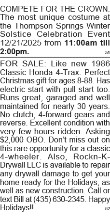 COMPETE FOR THE CROWN  The most unique costume at the Thompson Springs Winter Solstice Celebration Event 12 21 2025 f   