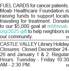 FUEL CARDS for cancer patients  Moab Healthcare Foundation is raising funds to support locals traveling for treatment   