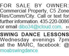 FOR SALE BY OWNER: Commercial Property, C5 Zone Res Comm City  Call or text for further information  435-220-0086 or    