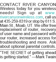 CONTACT RIVER CANYON Wireless today for you wireless needs  Sign up at www rivercanyonwireless com, call us at 435-25   