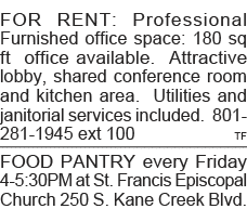 FOR RENT: Professional Furnished office space: 180 sq ft office available  Attractive lobby, shared conference room a   