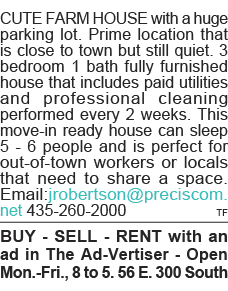 CUTE FARM HOUSE with a huge parking lot  Prime location that is close to town but still quiet  3 bedroom 1 bath fully   