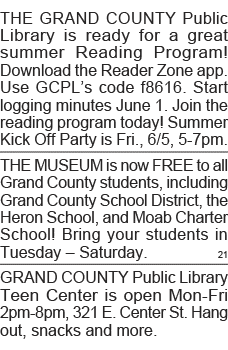 THE GRAND COUNTY Public Library is ready for a great summer Reading Program  Download the Reader Zone app  Use GCPL s   