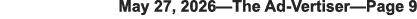 May 27, 2026â€”The Ad-Vertiserâ€”Page 9