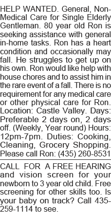HELP WANTED  General, Non-Medical Care for Single Elderly Gentleman  80 year old Ron is seeking assistance with gener   