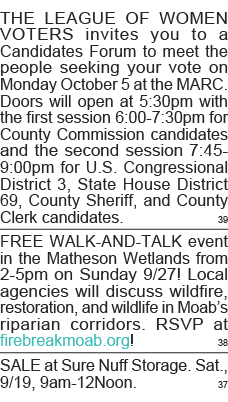 THE LEAGUE OF WOMEN VOTERS invites you to a Candidates Forum to meet the people seeking your vote on Monday October 5   