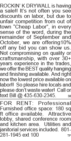 ROCKIN  K DRYWALL is having a sale   It s not often you see discounts on labor, but due to unfair competition from ou   