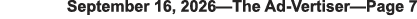 September 16, 2026â€”The Ad-Vertiserâ€”Page 7