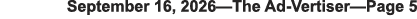September 16, 2026â€”The Ad-Vertiserâ€”Page 5