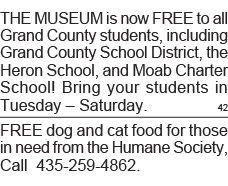 THE MUSEUM is now FREE to all Grand County students, including Grand County School District, the Heron School, and Mo   